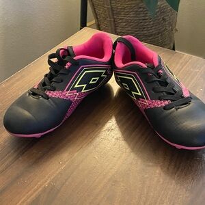 Kids Black and Pink Sports Shoes
